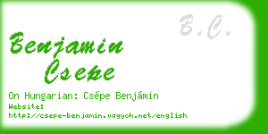 benjamin csepe business card