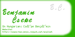 benjamin csepe business card